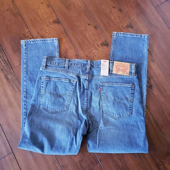 Levis 511 Jeans Women's 38 x 30 Blue Denim Slim Fit Mid-Rise Stretch Soft NWT - Picture 8 of 15